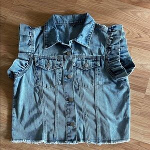 SHEIN Blue Denim Vest